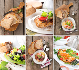 Collage of prepared dishes