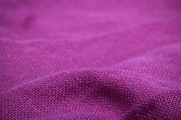 Fototapeta na wymiar pink linen texture for background, selective focus
