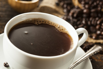 Hot Homemade Black Coffee Drink