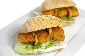 two appetizing sandwiches