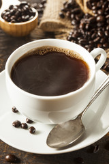 Hot Homemade Black Coffee Drink