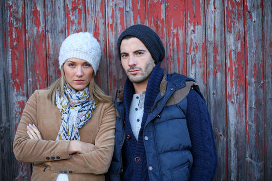 Portrait Of Fashionable Couple In Town