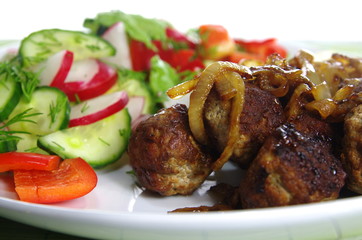 steaks with vegetables