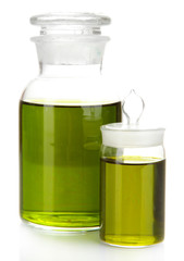 Medicine bottles isolated on white