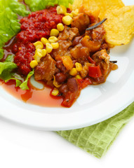 Chili Corn Carne - traditional mexican food,