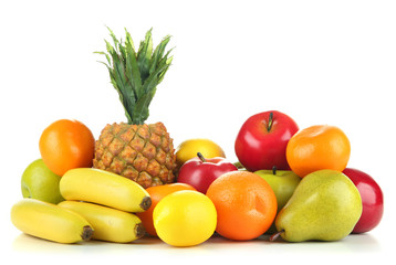 Beautiful fruits isolated on white