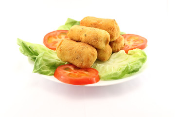 Potato croquettes in a plate