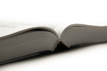 open book on white