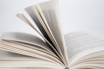 open book on white