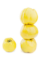 Quince on white background