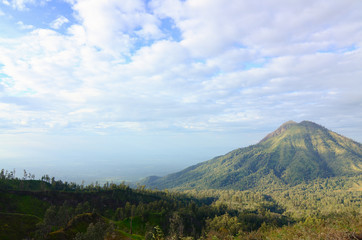 Volcano Ranti. View from the volcano Ijen. Java. Indonesia.