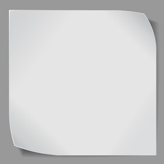 paper sticker over grey background