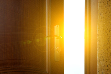 Open door with light outside