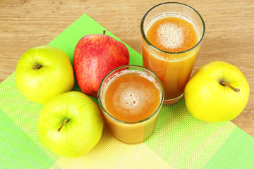 Healthy fresh juice of apples close up