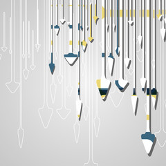Arrow design background, dynamic illustration.