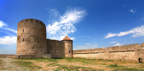 Medieval fortress in Ukraine, city Belgorod-Dnestrovskiy.