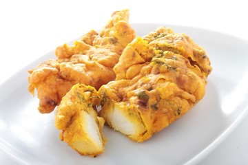 Indian chicken pakora on plate