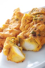 Indian chicken pakora on plate