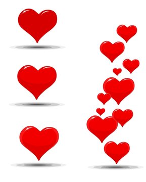 Hearts icons for a Valentine's Day