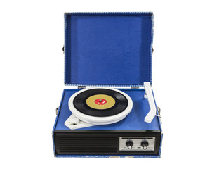 Funky Old Blue Record Player