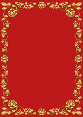 rae background with rose frame