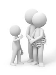 Parents with children,Concept of family