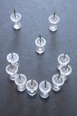 Thumbtack Smiley Face