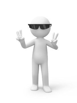 3d People With A Sunglasses