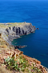 Rocky coast in the Mediterranean sea