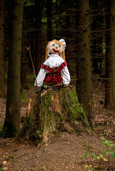 Puppet on a tree stump