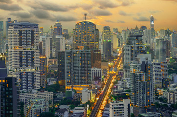 Obraz premium Modern Commercial City (Bangkok)
