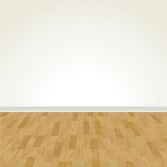 Vector Hardwood Floor and Blank Wall