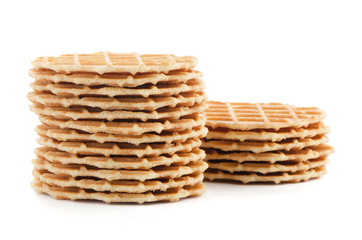 Pile of sweet waffles