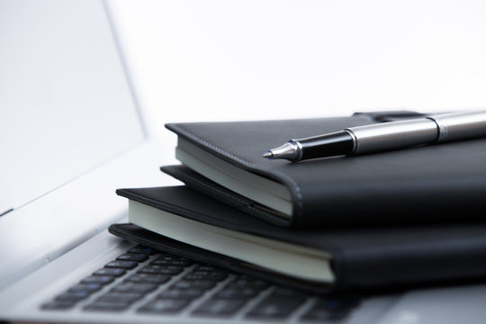 Office workplace with laptop