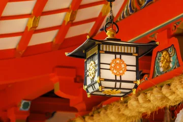 Foto op Canvas Lantern at Ikuta-jinja in Kobe © coward_lion