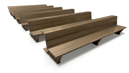 Wooden Church Pews