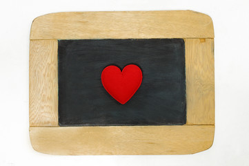 love heart on a chalkboard