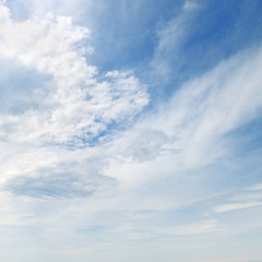 clouds in the blue sky