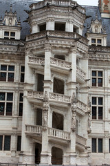 Fototapeta na wymiar The Royal Chateau de Blois. Spiral staircase