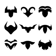 Vector illustration of animal icons silhouettes