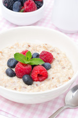 healthy breakfast - oatmeal with fresh berries