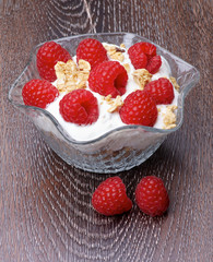 Raspberries Dessert