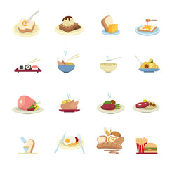 Food Icons isolated on white background