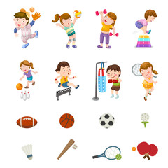 sport set vector