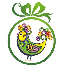 Easter frame with chick