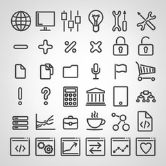 Set of SEO icons