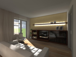 Dark living room