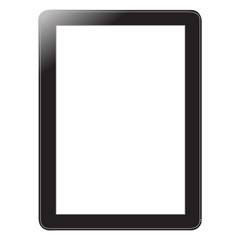 Digital tablet on white