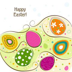 Template Easter greeting card, vector