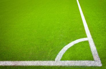 Fototapeta premium Soccer field corner